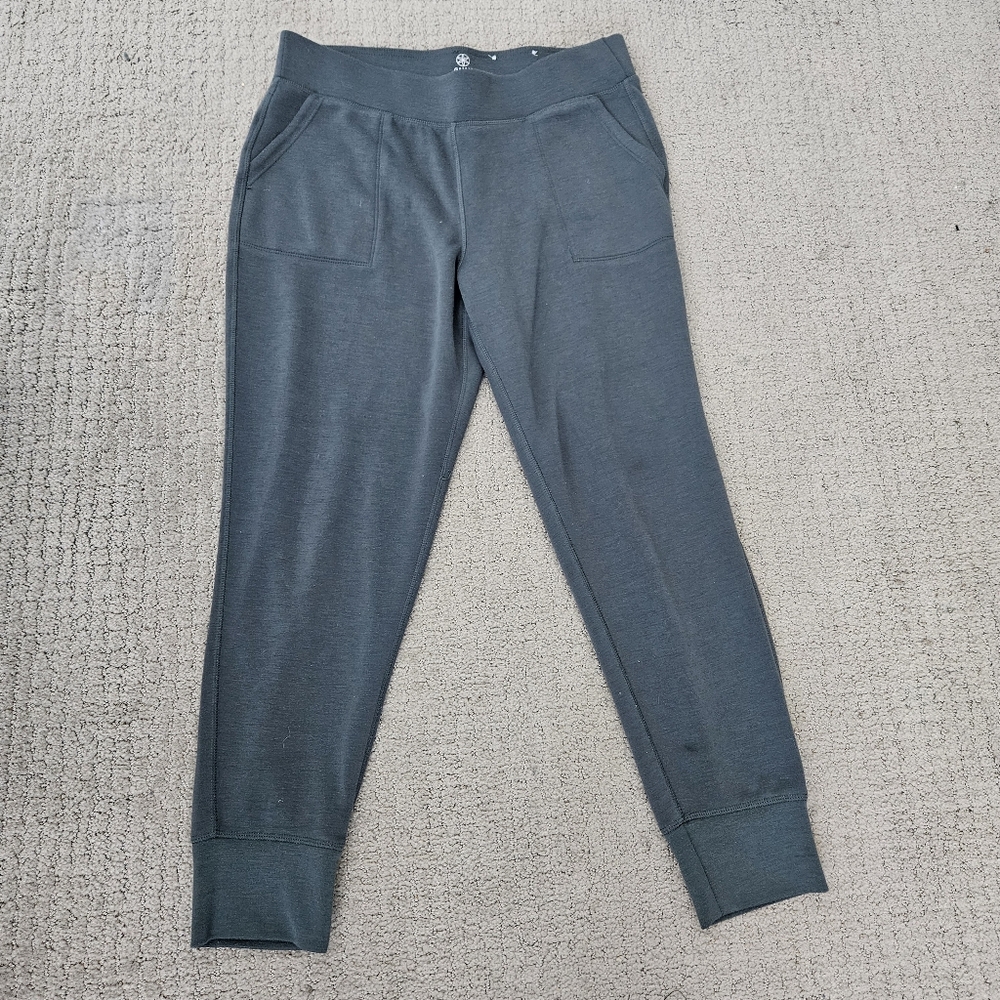 Gaiam Joggers Womens Army Green Sweatpants Yoga Athleisure Stretch Pockets Sz. M